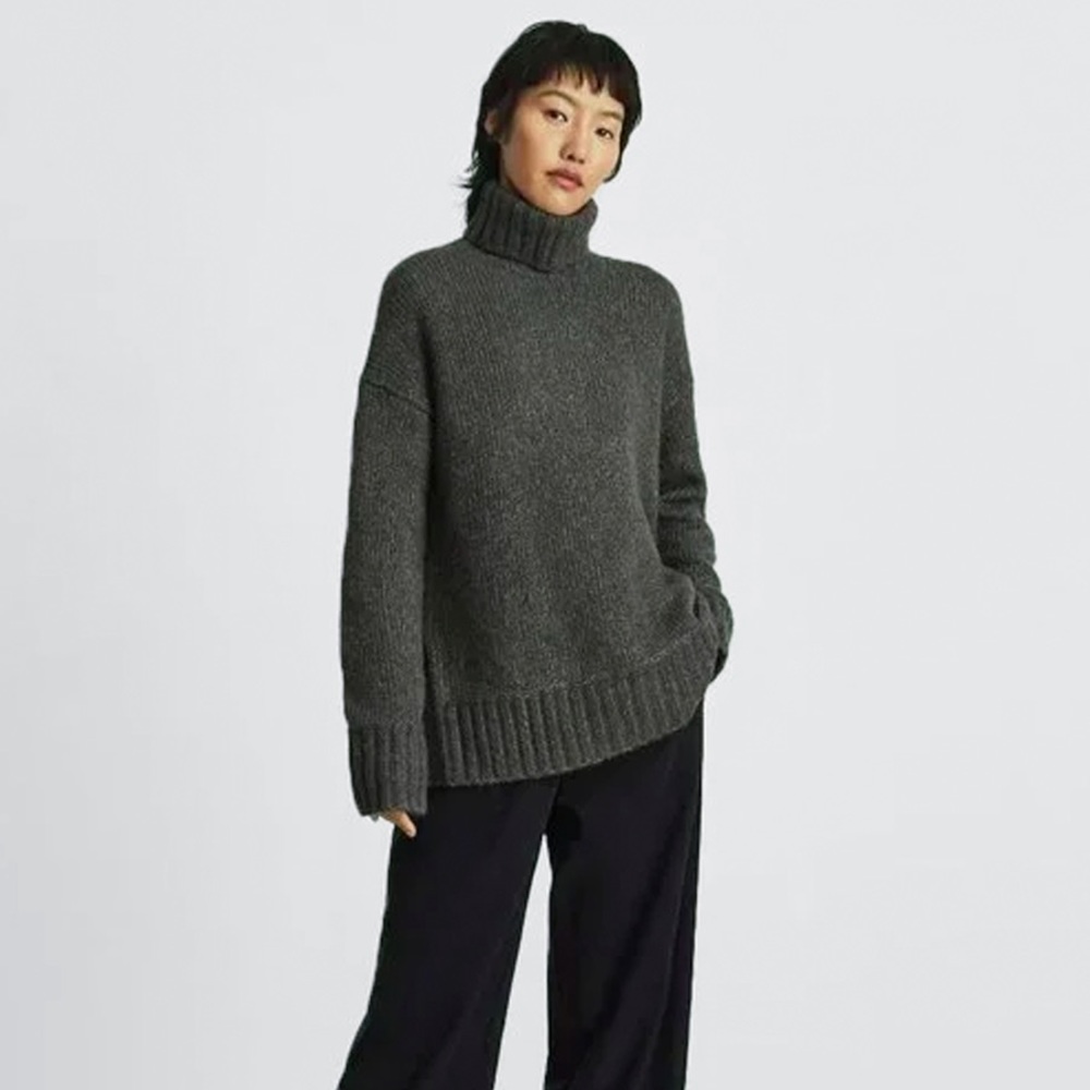 Everlane - The Cloud Turtleneck - Chunky - Moss
